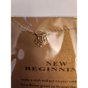 New Beginnings Rising Lotus Pendant Necklace B25